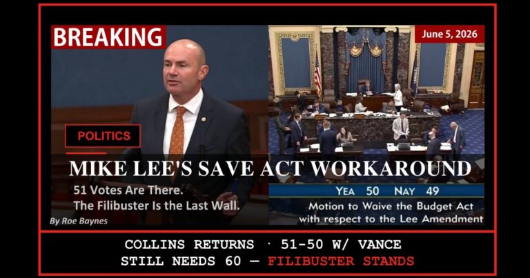 Mike Lee SAVE Act amendment 51 votes 2026